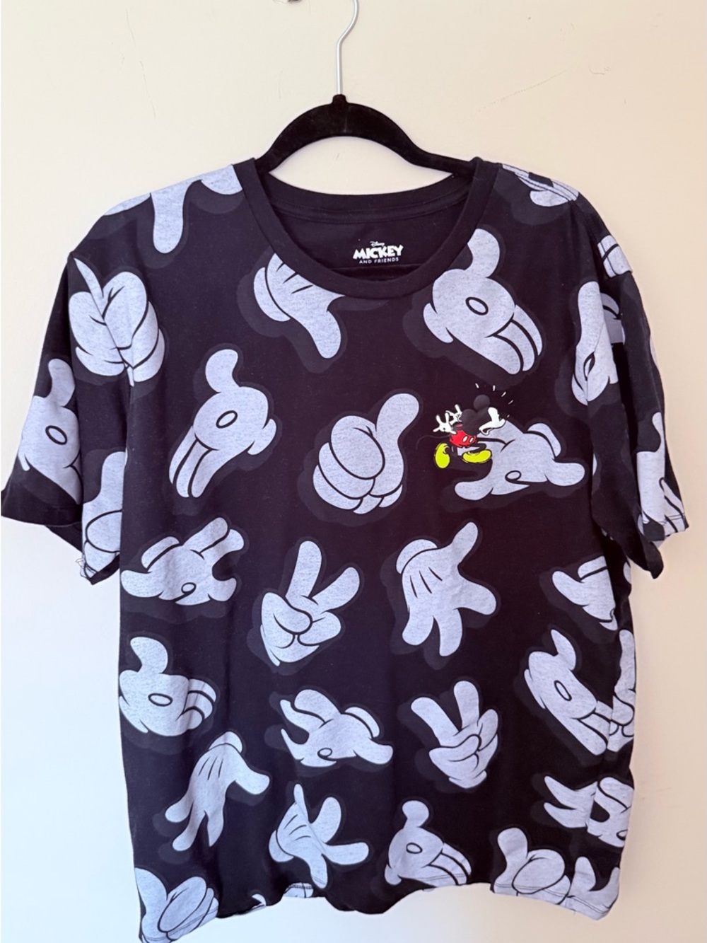 Mickey Mouse Black Short Sleeve Graphic Tee